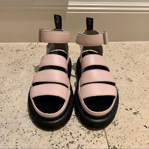 Dr. Marten Clarissa II Metallic Platform Sandals